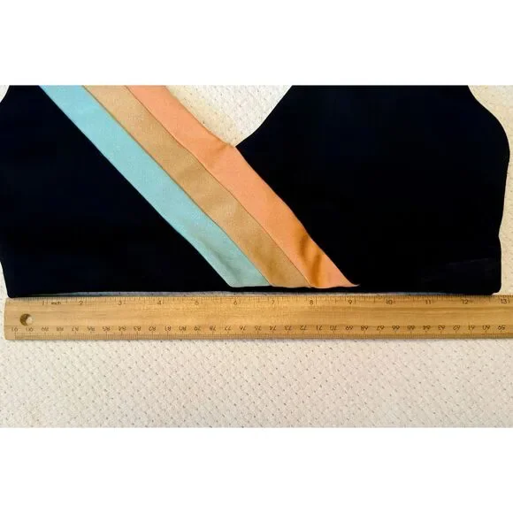 IVL Shimmer Retro Stripe Fully Lined Sports Bra With Adjustable Straps 6 - Picture 6 of 9